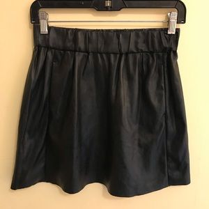Faux leather skirt